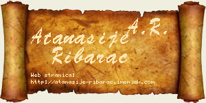 Atanasije Ribarac vizit kartica